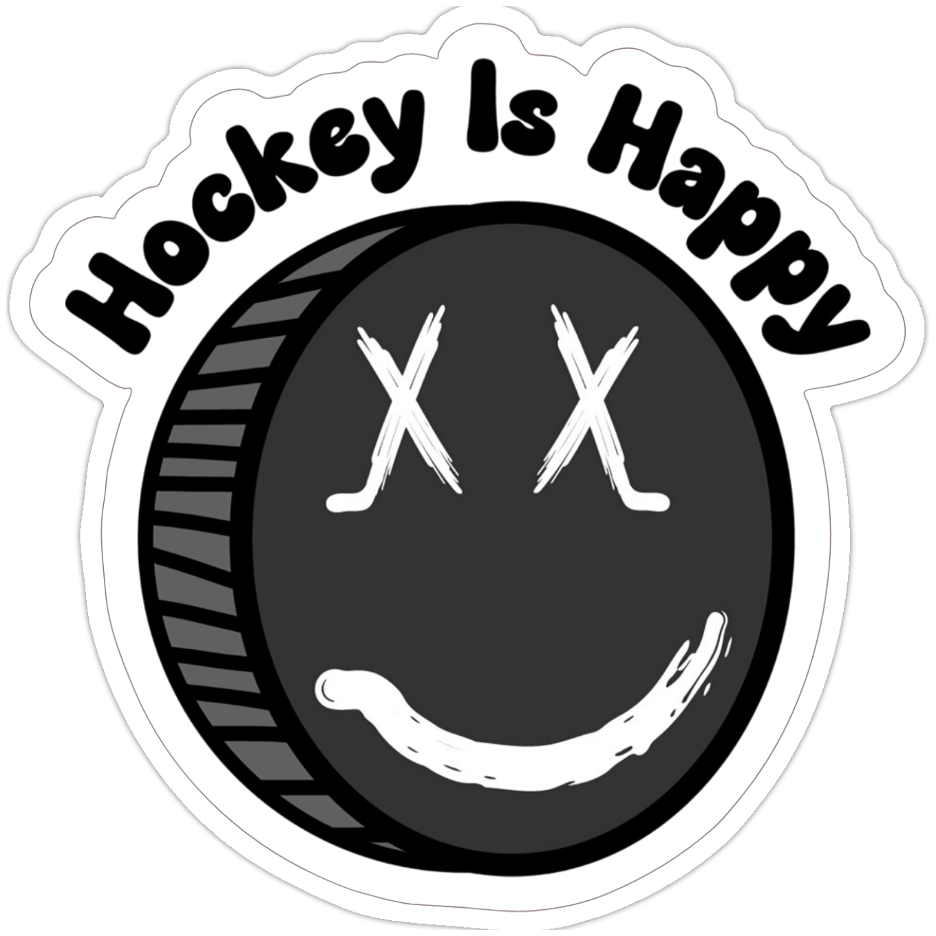 Hockey Is Happy Sticker